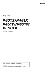 NEC NP-P401W User's Manual