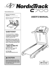 NordicTrack C 700 Treadmill User Manual