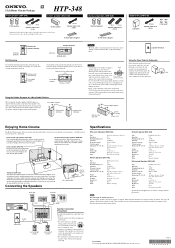 Onkyo HT-S3405 HTP-348 User Manual English