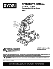 Ryobi P551 Operation Manual