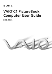 Sony PCG-C1XS Users Guide