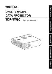 Toshiba TDP TW90 User Manual