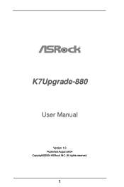 ASRock K7Upgrade-880 User Manual