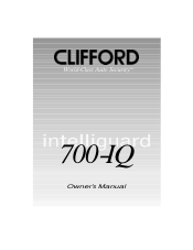 Clifford IntelliGuard 700IQ Owners Guide