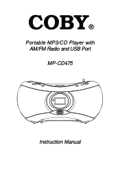 Coby MPCD475 Instruction Manual