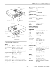 Epson PowerLite 713c Product Information Guide