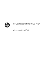 HP Color LaserJet Pro M153-M154 Warranty and Legal Guide