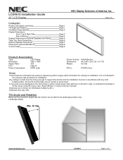 NEC LCD4615 Installation Guide