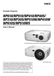 NEC NP610 NP310 : user's manual