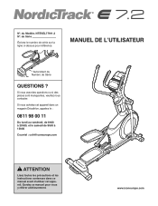NordicTrack E 7.2 Elliptical French Manual