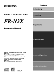 Onkyo FR-N3X User Manual English