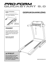 ProForm Quick Start 5.0 Treadmill Dutch Manual