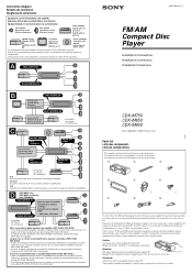 Sony CDX-M600 Installation/Connection Instructions