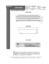 Sony SVR-3000 Dimensions Diagram