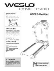 Weslo Lyne 3500 Treadmill Uk Manual