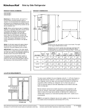 KitchenAid KSC23C8EYB Dimension Guide