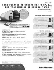 LiftMaster 8165W 8165W Product Guide Spanish