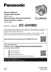 Panasonic DC-GH5M2 Quick Start Guide US