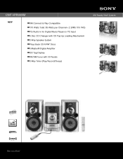 Sony CMT-HPR99XM Marketing Specifications