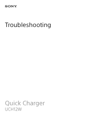 Sony UCH12W Troubleshooting