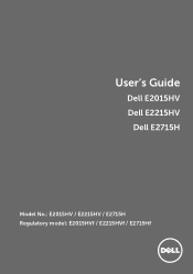 Dell E2015Hv Dell  Monitor Users Guide