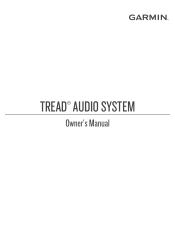 Garmin Tread Audio System Owners Manual