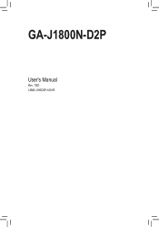 Gigabyte GA-J1800N-D2P User Manual