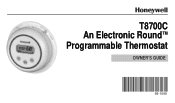 Honeywell T8700C Owner's Manual
