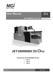 Konica Minolta MGI JETvarnish 3D MGI JETvarnish 3D One User Manual