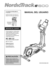 NordicTrack E 600 Elliptical Spanish Manual
