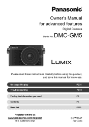 Panasonic DMC-GM5 Advanced Owners Manual