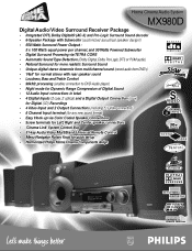 Philips MX980D Leaflet