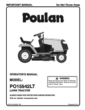 Poulan PO15542LT User Manual