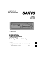 Sanyo FXCD-550 Owners Manual