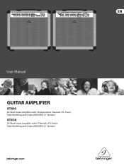 Behringer GUITAR AMPLIFIER GTX60 Manual