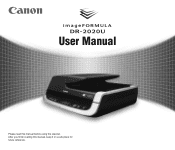 Canon imageFORMULA DR-2020U Universal Workgroup Scanner User Manual