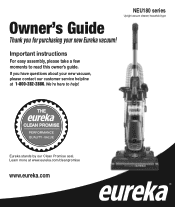 Eureka Eureka PowerSpeed Lightweight Upright Vacuum NEU180 Owners Guide