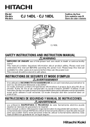 Hitachi CJ18DL Instruction Manual