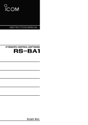 Icom RS-BA1 Instruction Manual