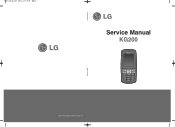 LG KG200 Service Manual