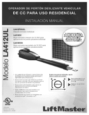 LiftMaster LA412UL Installation Manual - Spanish