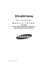 Samsung SCH-A630 User Manual (user Manual) (ver.f3) (English)