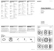 Sony XS-W1321 Instructions  (primary manual)