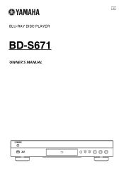 Yamaha BD-S671 Owners Manual