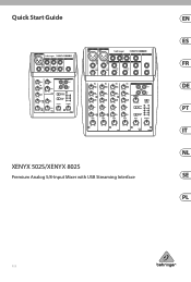 Behringer XENYX 502S Quick Start Guide