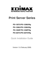 Edimax PS-1206U Quick Install Guide