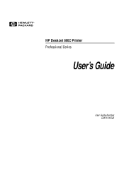HP Deskjet 890c HP DeskJet 890C Printer Professional Series User's Guide (English) - C5876-90025