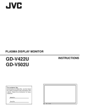 JVC GD-V422UA Instruction Manual