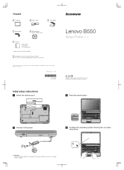 Lenovo B550 Laptop Lenovo B550 Setup Poster V1.0