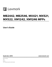 Lexmark XM1242 Users Guide PDF